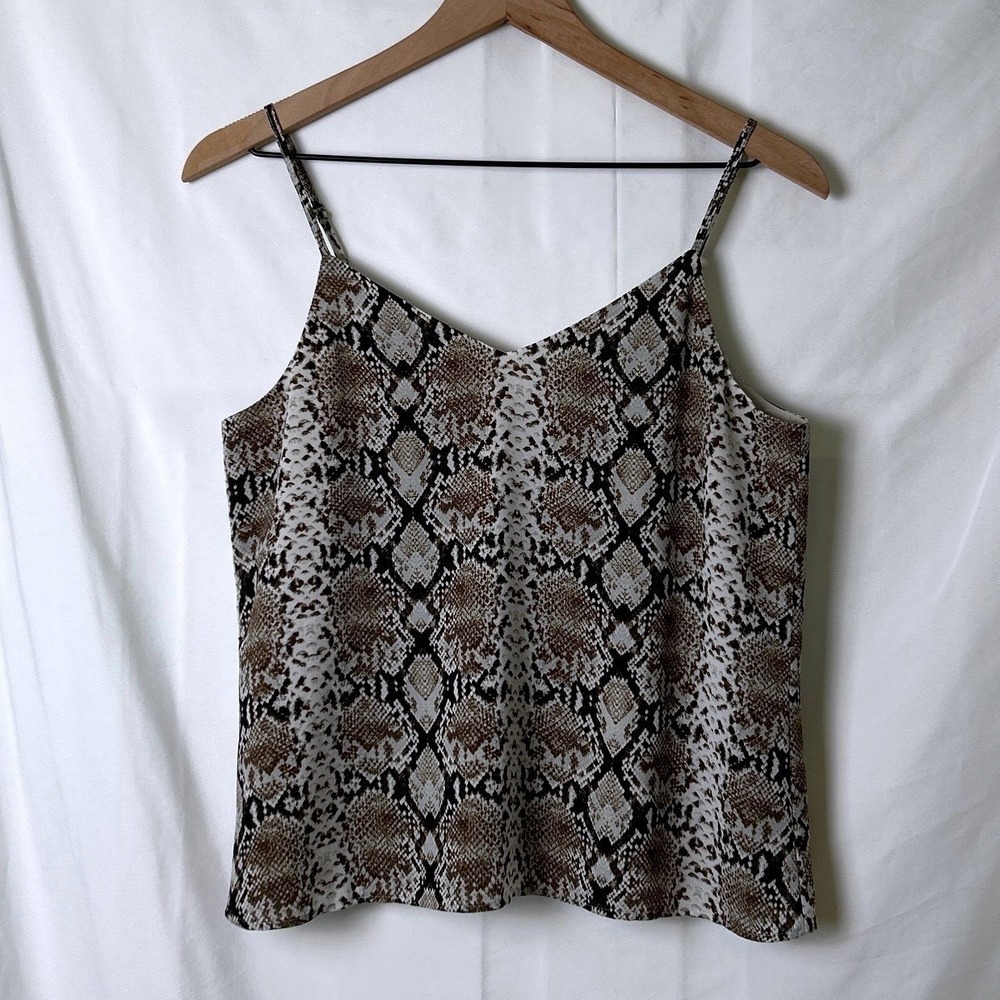 Banana Republic Womens Snake Print Cami Top Size XS Cropped Statement Layering